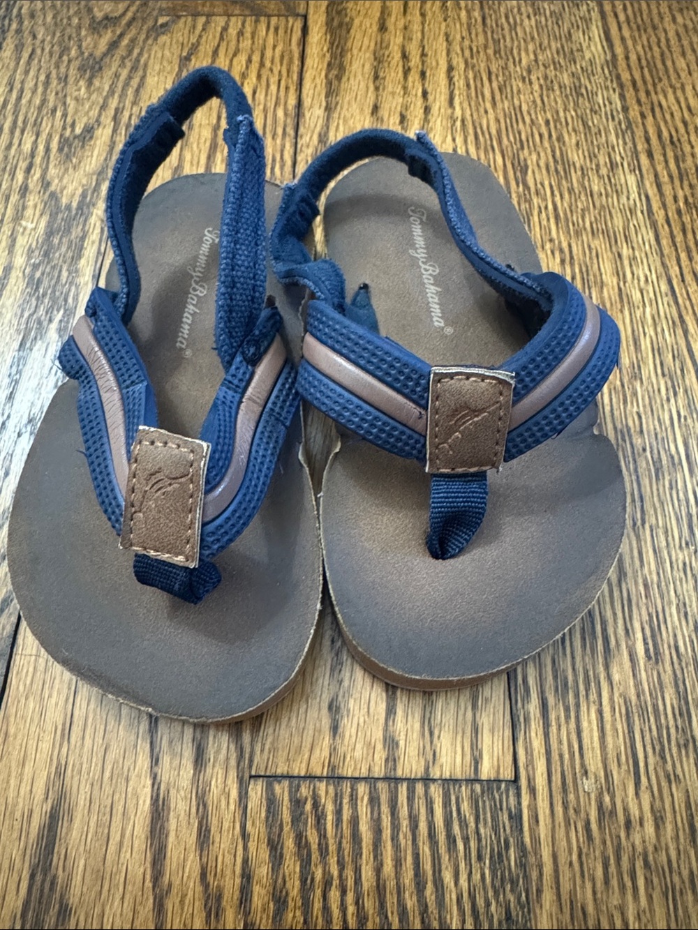 Tommy Bahama Toddler Navy Flip Flop Sandals Size US 6-7 Beach Summer